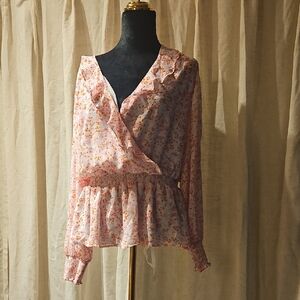 Calvin Klein Pink Floral Blouse